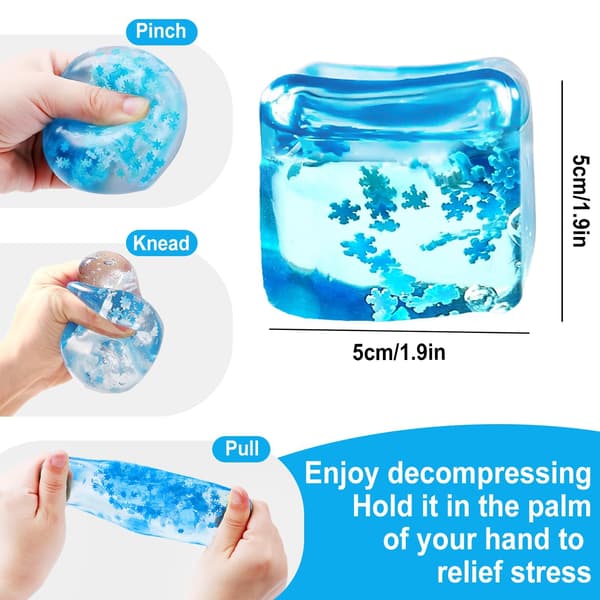 4 st stressbollar för vuxna, stresskub fidgetleksaker, klämleksaker 4 pcs Stress Cube