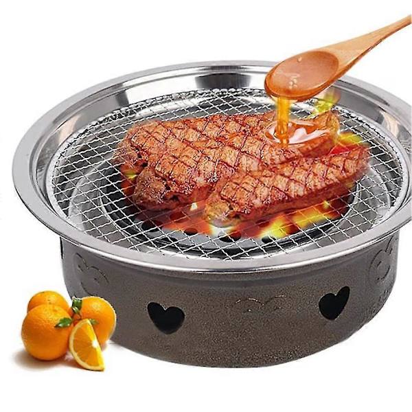 Rund grillrist i rustfrit stål, non-stick grillbageplade