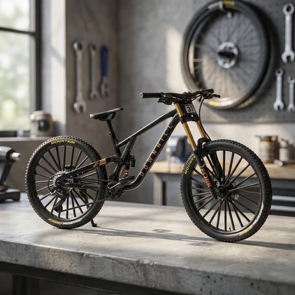Finger Mountain MTB Cykelmodel til Voksne 1:8 Skala, Sort Black