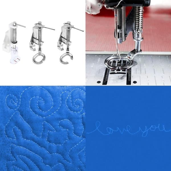 Frihånds-quilting og broderi-trykkfot