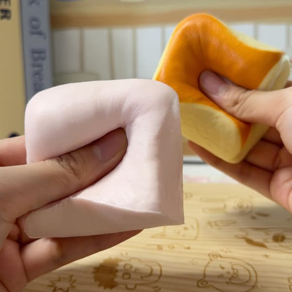 Smör Långsamt Stigande Squishy, Squishy Leksak, Dumpling Stressbollar, Fidget Leksak (Rosa Gul Hawaiian Roll squishy) Pink Yellow Hawaiian Roll squishy