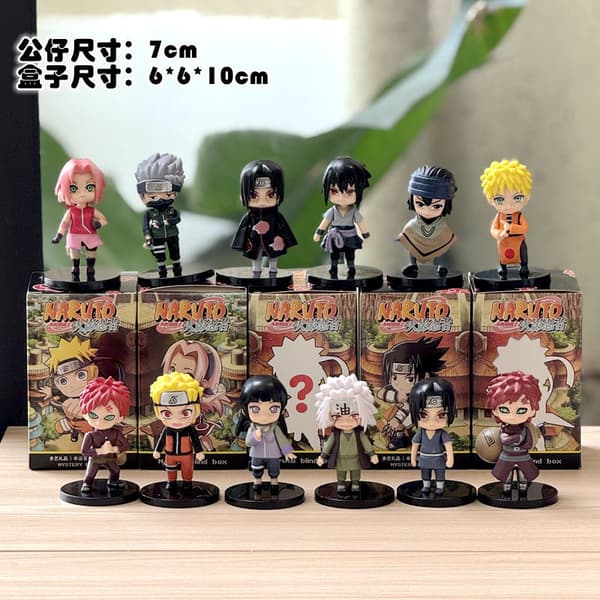 Naruto Blind Box Figur Gaara Naruto Kakashi Anime Modell Skrivbordsdekor