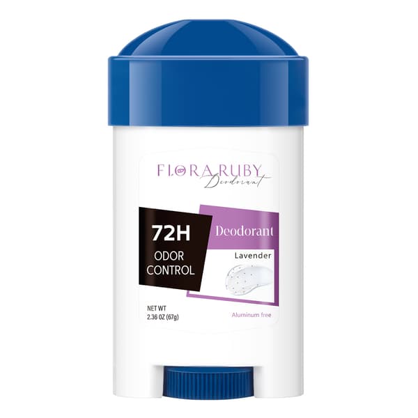 Flora Ruby deodorantgel, aluminiumfri, långvarigt luktskydd, lättviktig fräsch formula Lavender