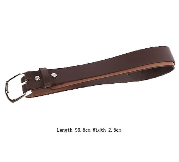 Belte i ensfarget for menn og kvinner Square Head Brown