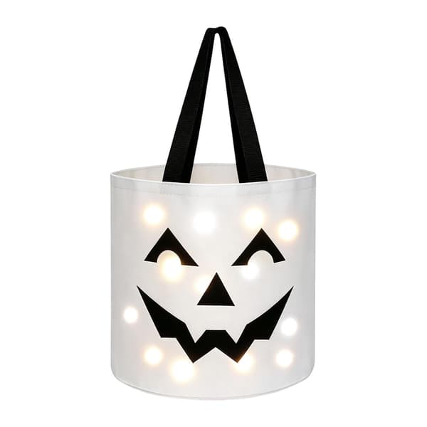 Halloween Lysande Pumpaväska – LED-lampor & Rymlig, Grön Green