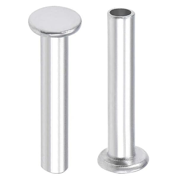 100 stk. Aluminium fladhovede semi-rørformede nitter M3 x 12 mm M3 x 12mm M3 x 12mm