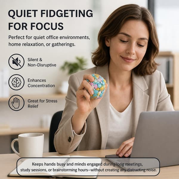 Farverige Klemme Burst-Resistente Fidget Stressbolde | Holdbare, Bløde Klemmeboldlegetøj, Til Kontor, Hjem og Festgaver