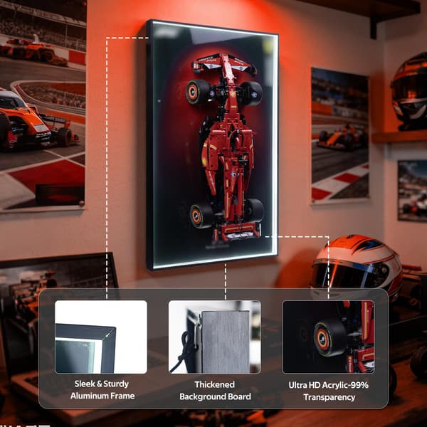 Display Wallboard med LED-lys til Lego Technic Ferrari SF-24 42207 42207