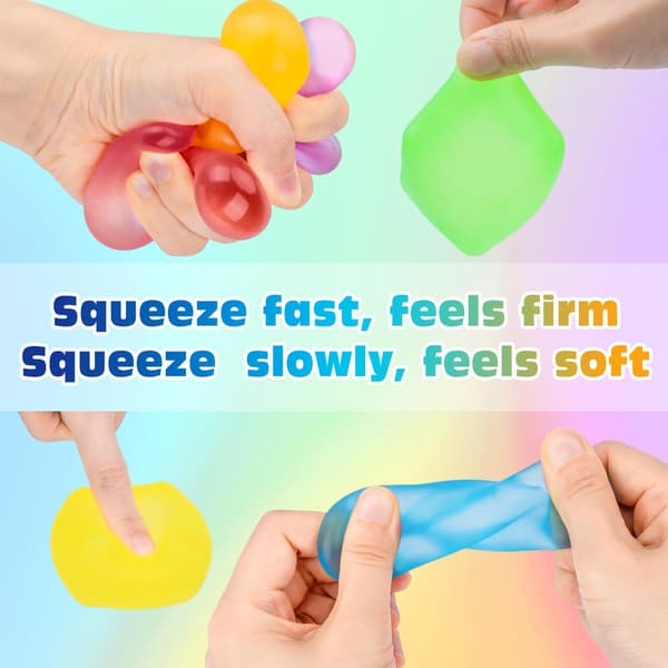 VISCOO 32 st stresskuber, långsamt stigande squishy, iskub stressbollar 32p-cubes 8 Colors