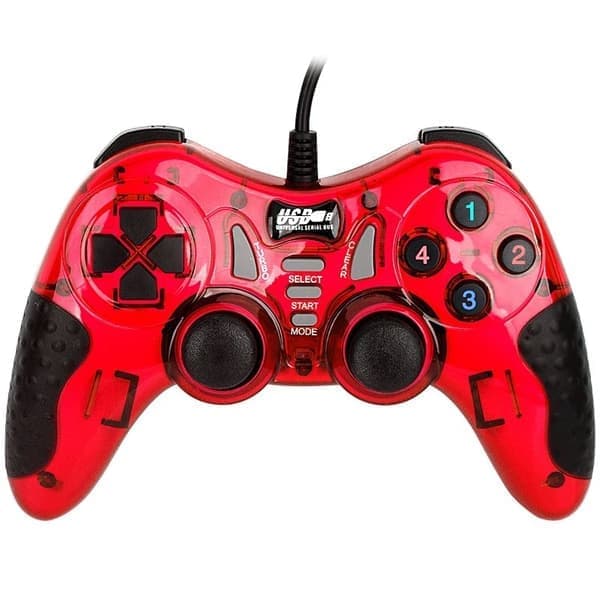 Ny spelkontroll joystick gamepad PC trådbunden handkontroll, Andro Röd Röd Red