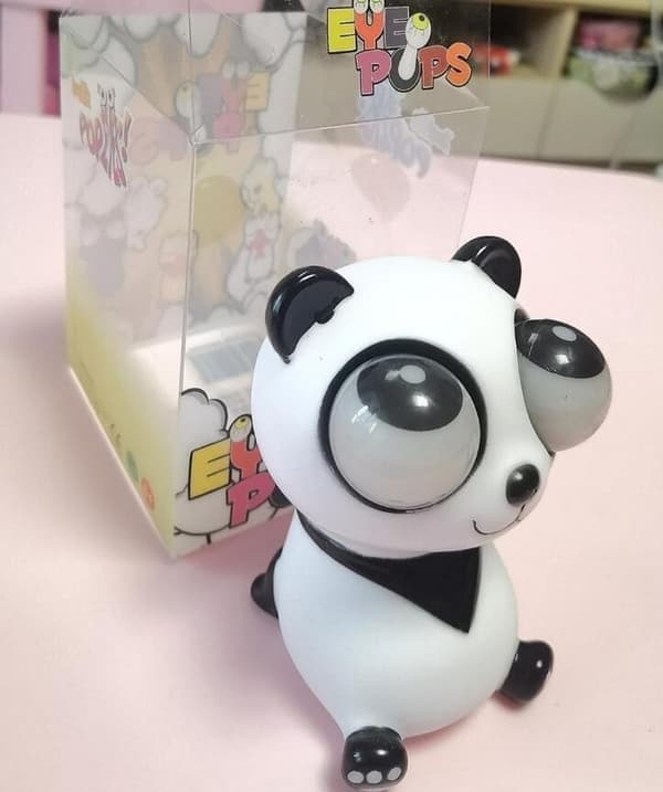 Flippy Frog Squishy Eyes Popping Squeeze Fidget Toy Stress Relief, Panda panda