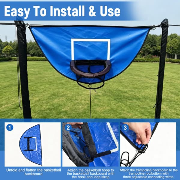 Trampolin basketkorg, med pump och 4 minibollar Blue