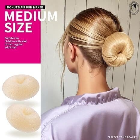 Hår-donuts för knut, balettknutmakare för barn, 7 st, beige beige