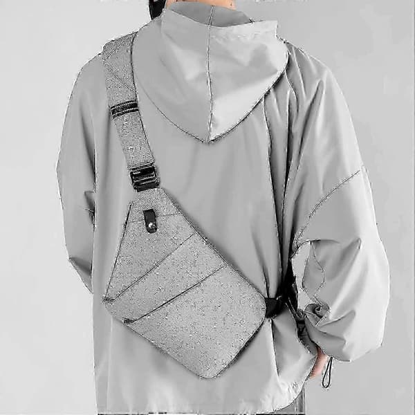 Rejs sikkert med tyverisikret taske til kvinder og mænd Khaki Left Shoulder