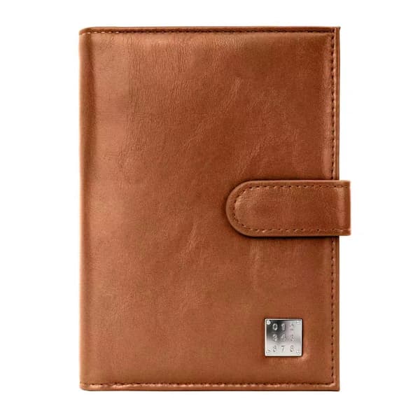 Veki Passfodral för resor, RFID-blockerande passfodral, ljusbrun Light brown