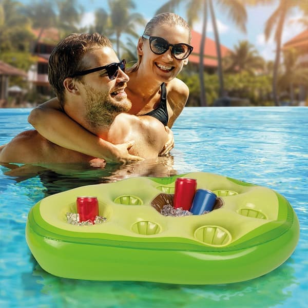 Premium flydende pool drinkholder, boblebadstilbehør til voksne - Holder op til 22 kg - Sjovt pooltilbehør til voksne drinkflåd