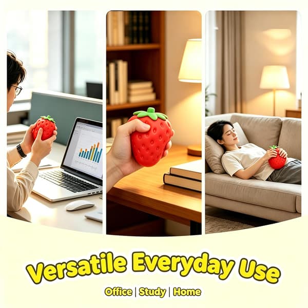 6 tommer kæmpe realistisk jordbær Squishy Stressbold Strawberry