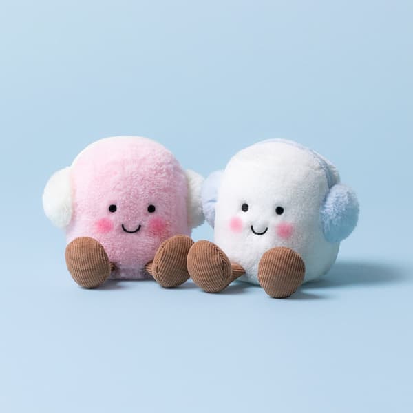 Jellycat Amuseables Toastie Pink and White Marshmallows Pehmolelu