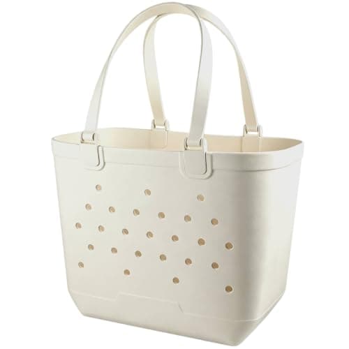 Rantakassi, vedenpitävä ja hiekankestävä EVA-rantakassi naisille Beige