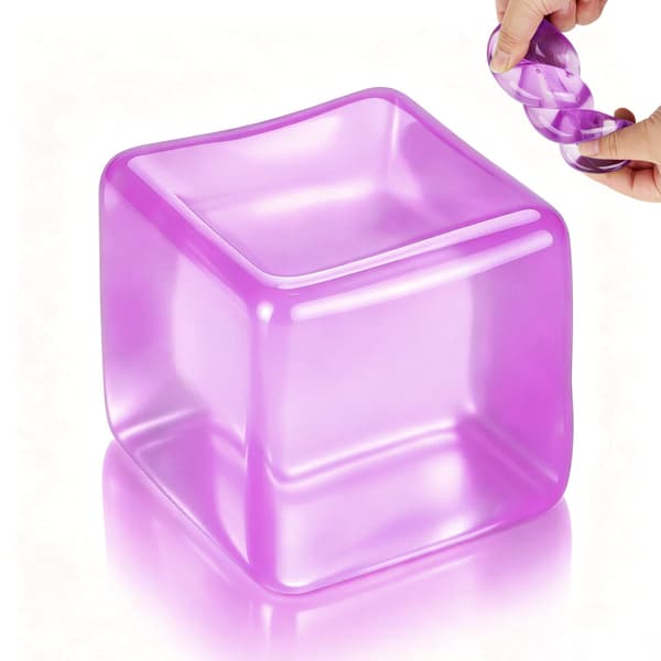Fidgetleksaker Squishy Stresskub, Långsamt Resande Stressbollar för Vuxna Barn | Squishies Ångestlindrande Kläm Sensoriska Leksaker Gåvor (Blå) Blue