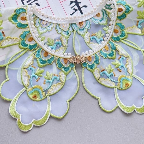 Hanfu Cloud Shoulder Hesteansigt-nederdel krave, B B B