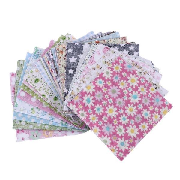 DIY Quilt Patch 60st 10cmx10cm Charm Pack Bomullstyg Patchwork Bundle Tyger Tygsömnad