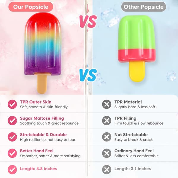 Popsicle Squishy Sukker Is Squishies Klemmelegetøj Colorful