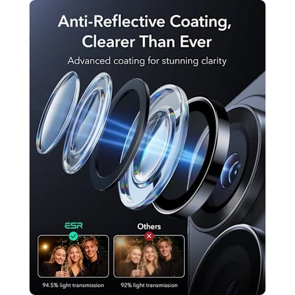 2-pack Samsung S26 Ultra Kameralinsskydd Härdat Glas - Svart Svart