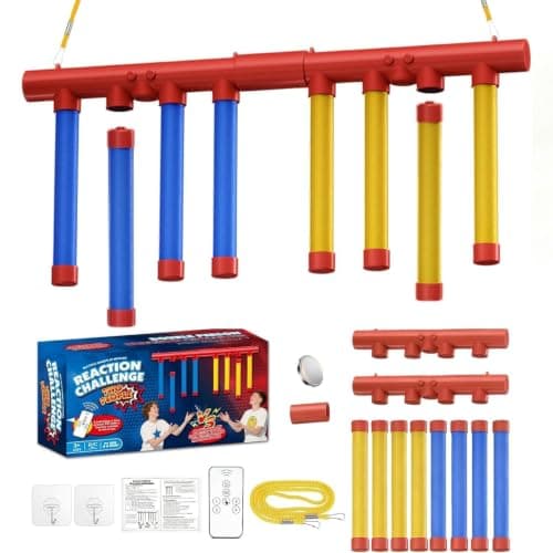 Reflex Drop Sticks Challenge Game med 3 justerbare hastighetsmoduser