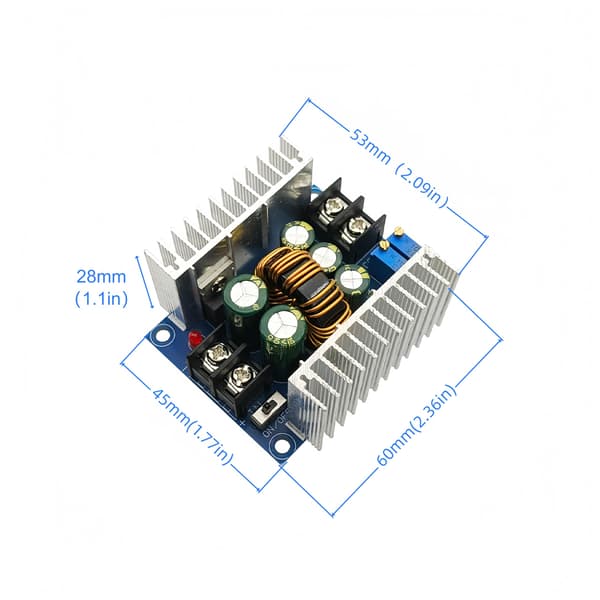 20A højeffekt 300W CC CV Buck-modul DC 6-40V til DC 1,2-36V Step Down-konverter justerbar spænding (2-pak)