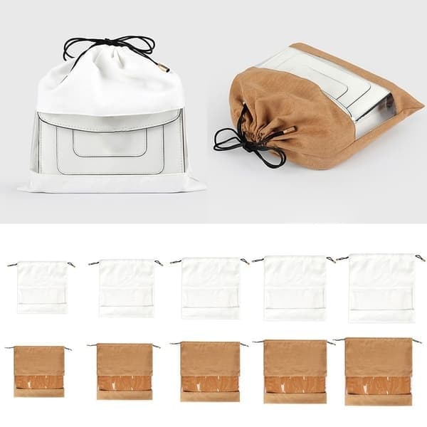 Snorepose til håndtaske, støvtæt pose, hvid, størrelse XXL White XXL