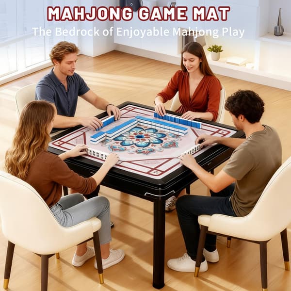 Mahjongmatte - 31,5\" Sklisikker Vanntett Støyreduserende Spillmatte Blush Pink