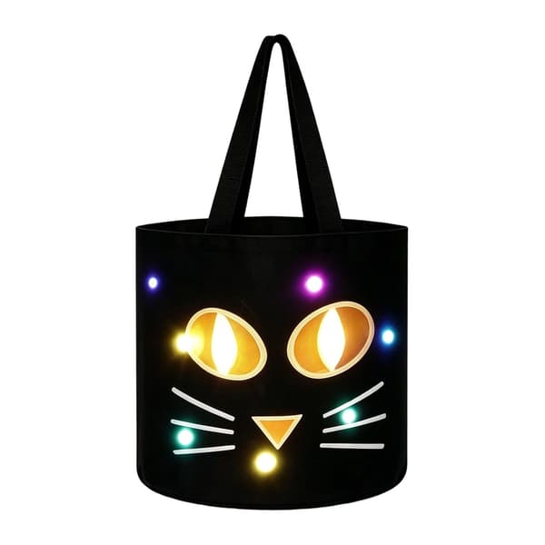 Halloween Lysande Pumpaväska – LED-lampor & Rymlig, Vit White