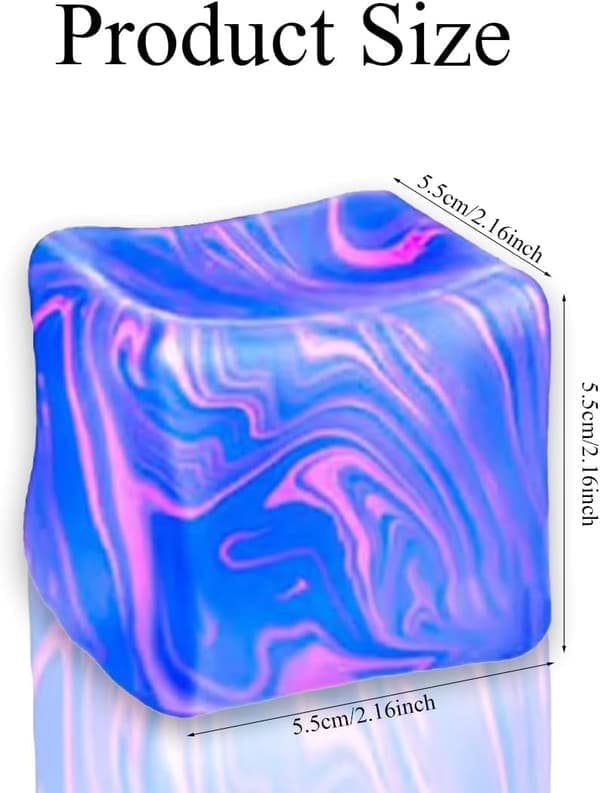 Squishy Stress Cube Anti-stressbold til voksne Langsom Rebound Sensorisk Legetøj til Kontor & Hjem Orange 5.5cm Orange 5.5cm