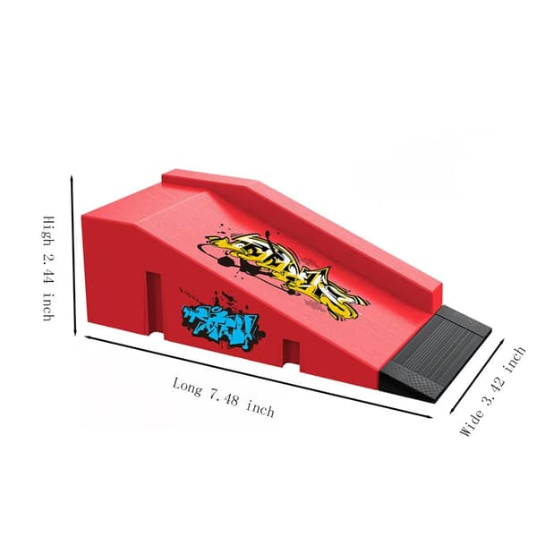 Fingerboard Skate Park Sæt, Mini Finger Rampe Forhindring Træningslegetøjssæt (B) B