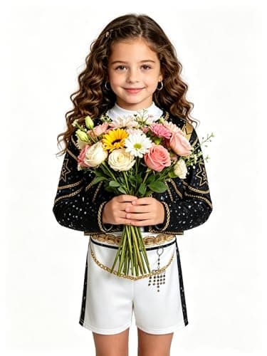 Scenekostume til piger, 3 dele kostume til børn Halloween 5-6 Years