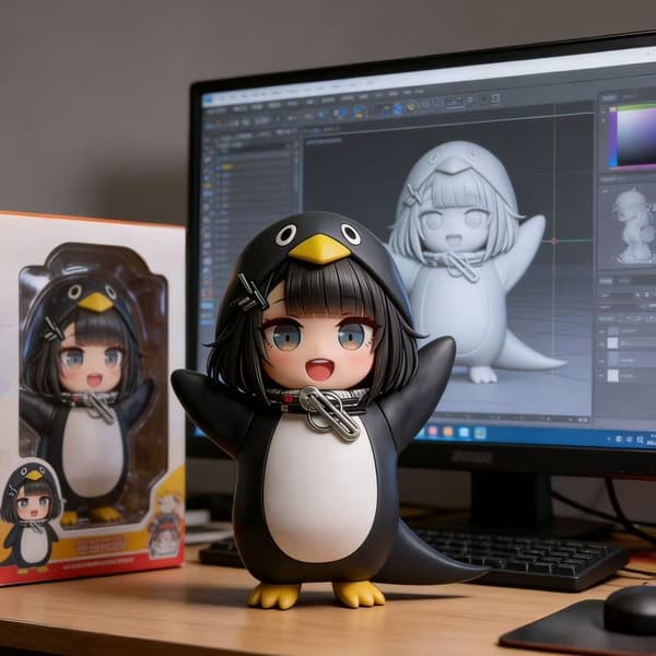Arknights Endfield Penguin Administrator Figurmodell Skrivebord Bursdagsgave