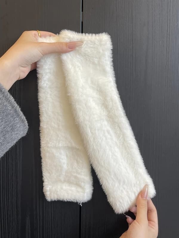 Dame armvarmere Vinter søde fingerløse vanter, hvid white