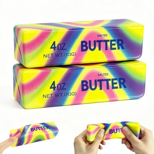 Langsomt stigende Squishy, Taba Squishy, Stressbolde, Festgave (Smørpind-2stk)-0519 (Farverig-2stk) Colorful-2pcs