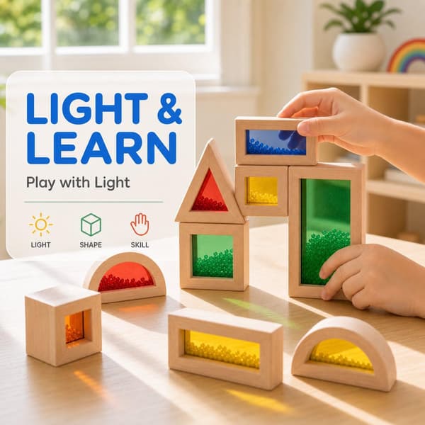 Stableleker i tre 15-piece Acrylic Sensory Blocks