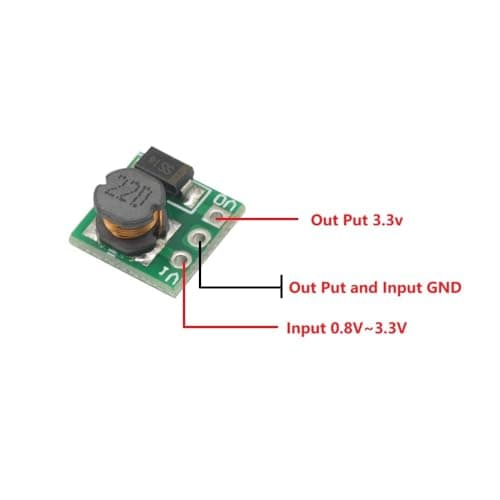 5 STK 0,8V-3,2V til 3,3V DC-DC Step Up Strømforsyningsmodul Spændingsforstærkerkort, DC til DC Boost Converter 1,5V 1,8V 2,5V 3V til 3,3V Boost