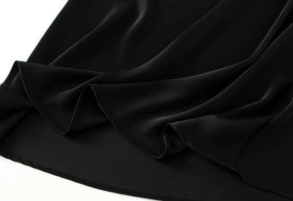 2 stk. damesatinbluse, høj talje, lange nederdele til kvinder, sort, størrelse XL black XL