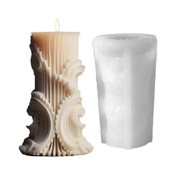Europæisk Cylinder Silikoneform DIY Minimalistisk Søjle Gave Stearinlysform