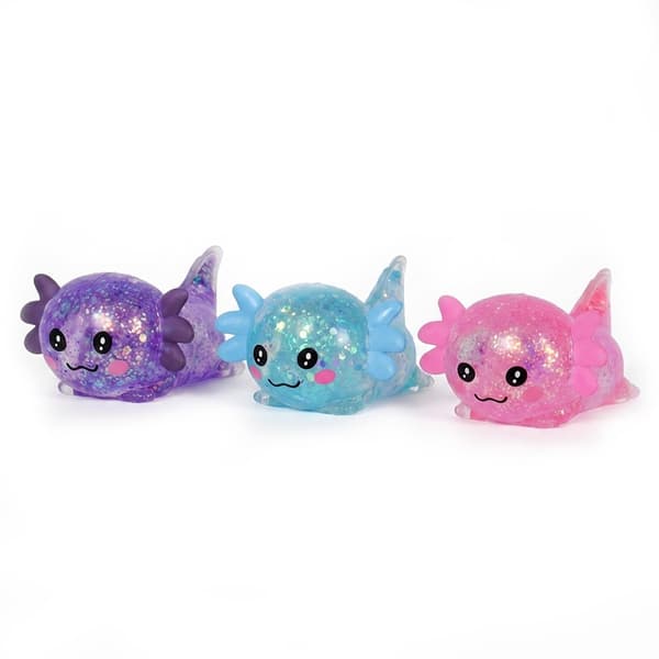 10 cm Orange Glitter Krypande Axolotl Squishy Långsamt Stigande Orange
