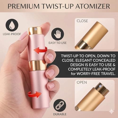 4-pack 8 ml påfyllningsbar parfymatomizer, glasinsida, aluminiumskal Sliver