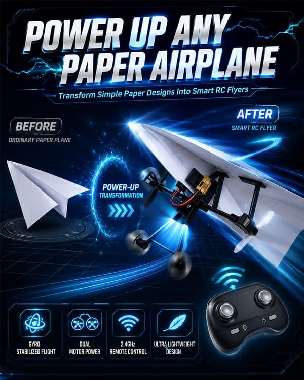 RC papirflysett med gyrostabilisator