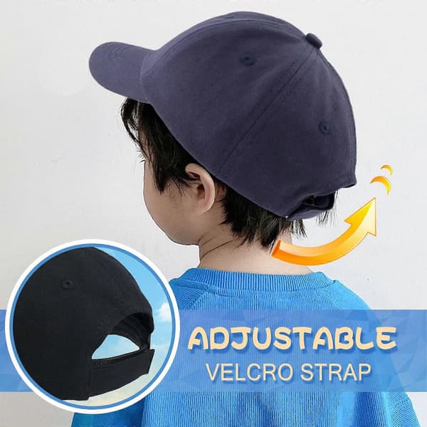 Baseballcaps for barn, justerbar solhatt med flat brem for gutter og jenter