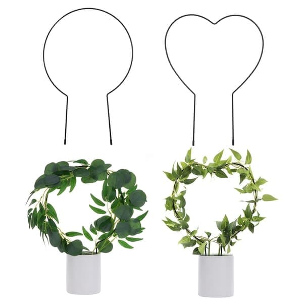 Plantestøtte til haven, klatrestativ til slyngplanter, hjerteformet Heart Heart