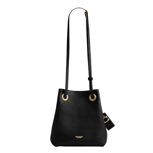 Coach Damväska i läder Jade Drawstring Bucket Bag Black