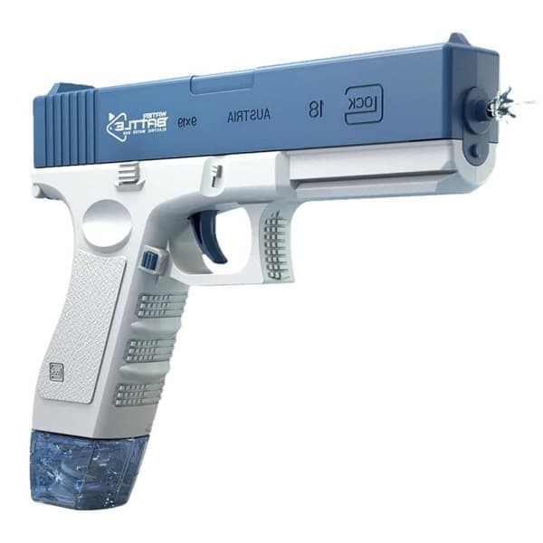 Elektrisk vattenpistol Glock Automatisk vattenblåsare Simleksak - Blå 1 stor tank